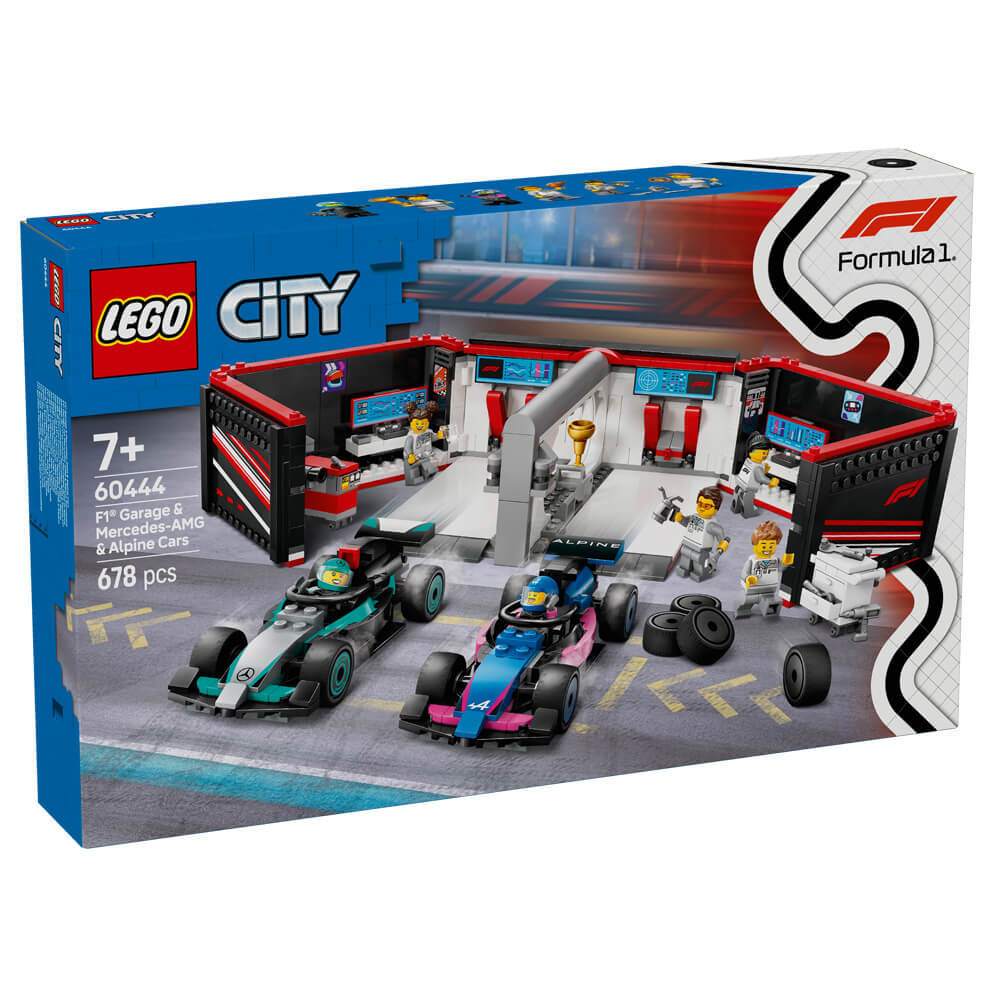 Lego City F1 Garage & Mercedes-AMG & Alpine Cars 60444